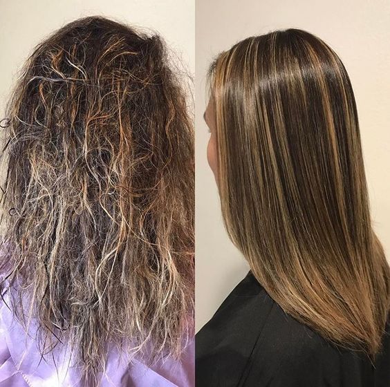 highlights after keratin treatment